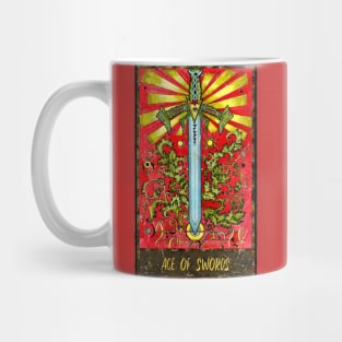 Ace Of Swords. Magic Gate Tarot Card Design. Mug